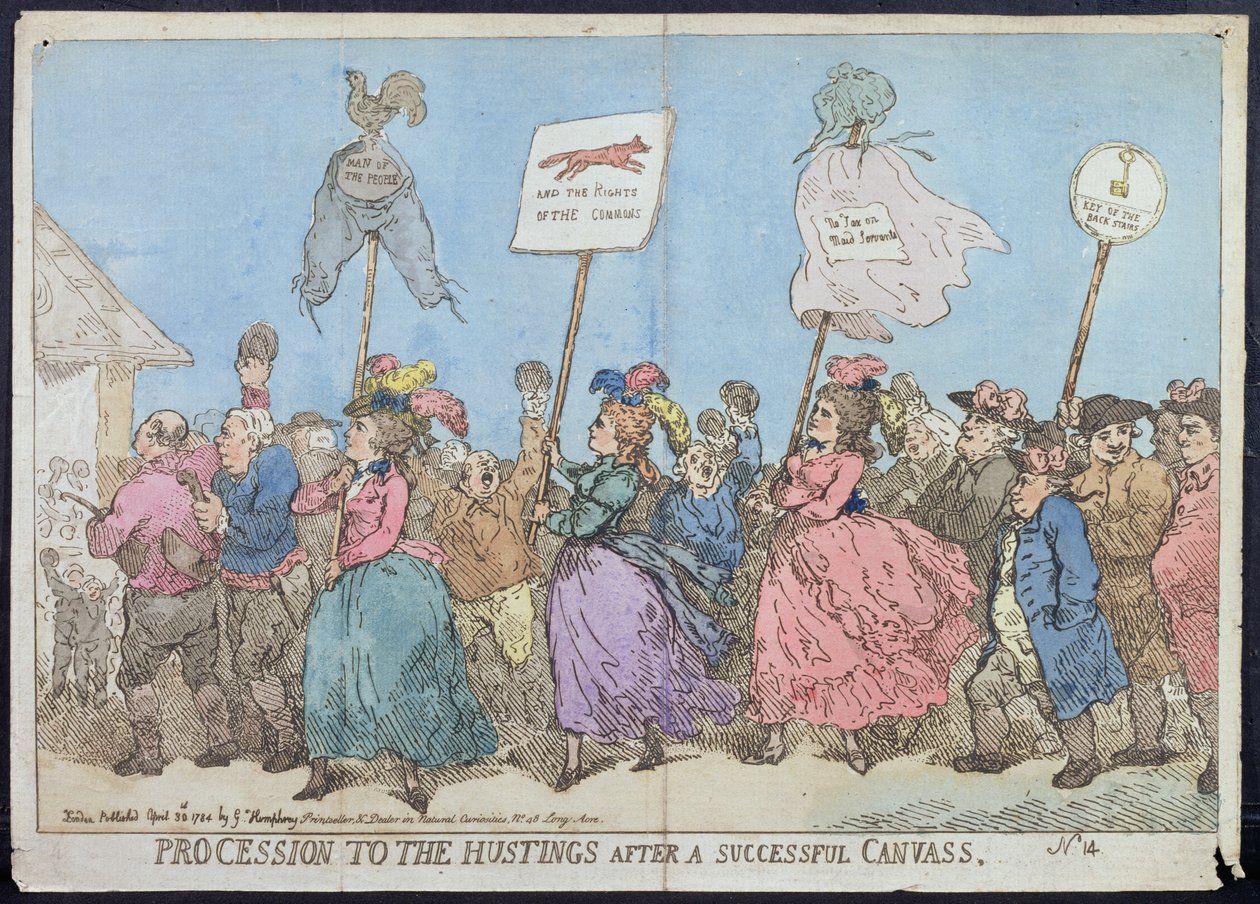 Procession to the Hustings after a Successful Canvass by James Gillray