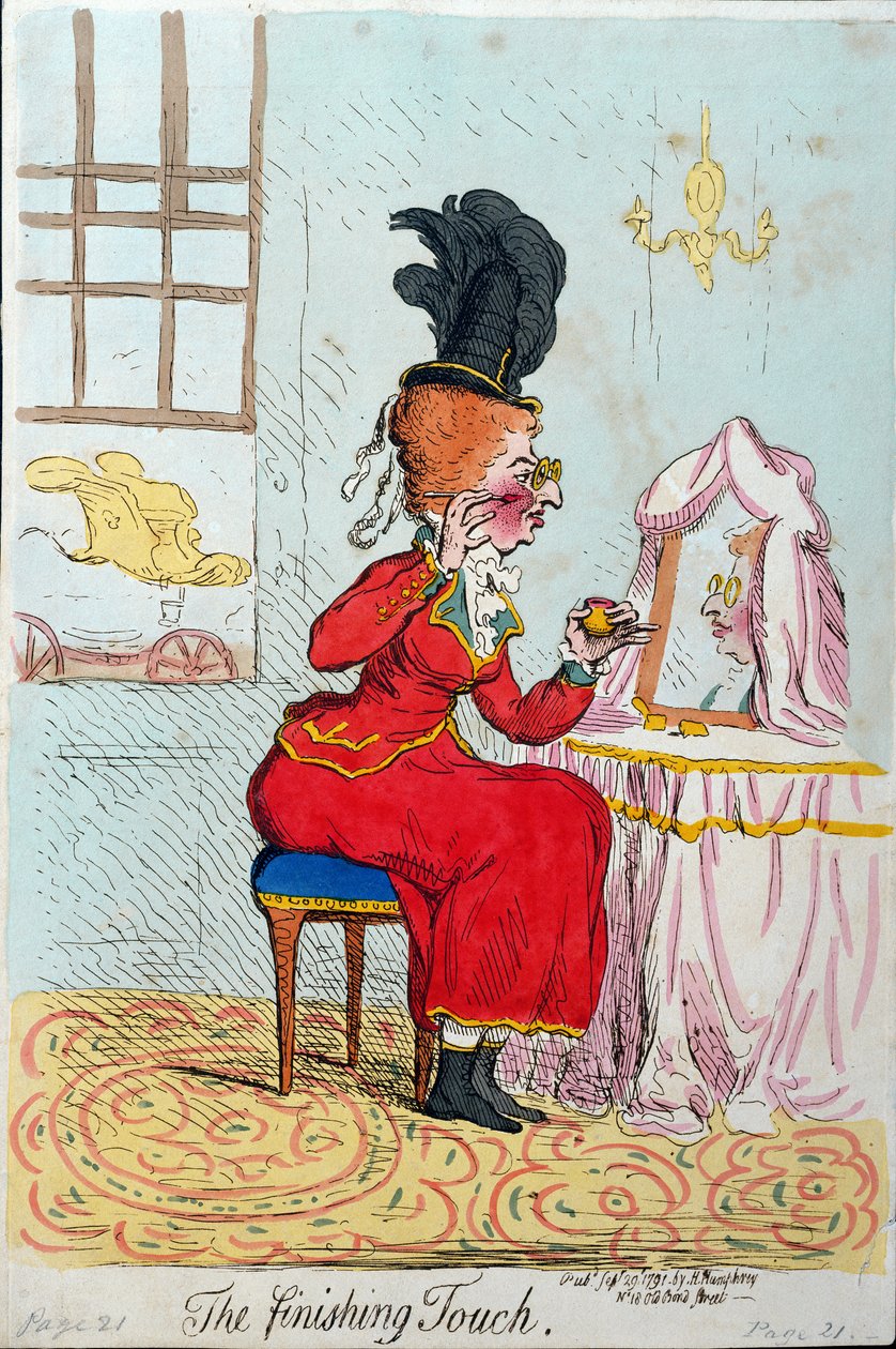 The Finishing Touch, published by Hannah Humphrey in 1791 by James Gillray