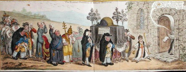 The Funeral Procession of Broad-Bottom by James Gillray