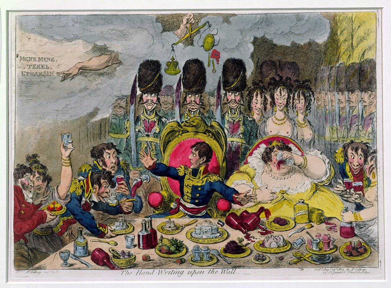 The Hand-Writing upon the Wall, published by Hannah Humphrey