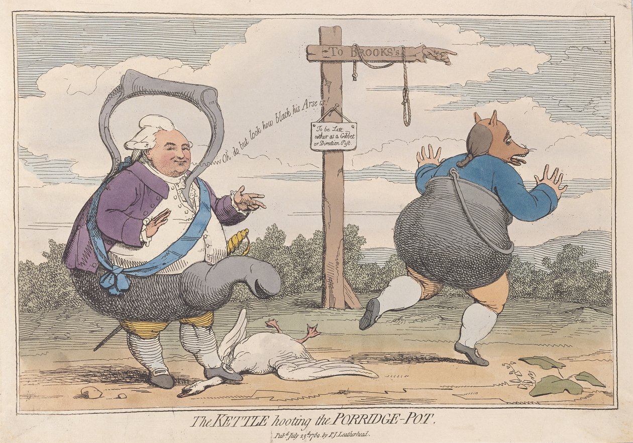 The Kettle Hooting the Porridge-Pot by James Gillray