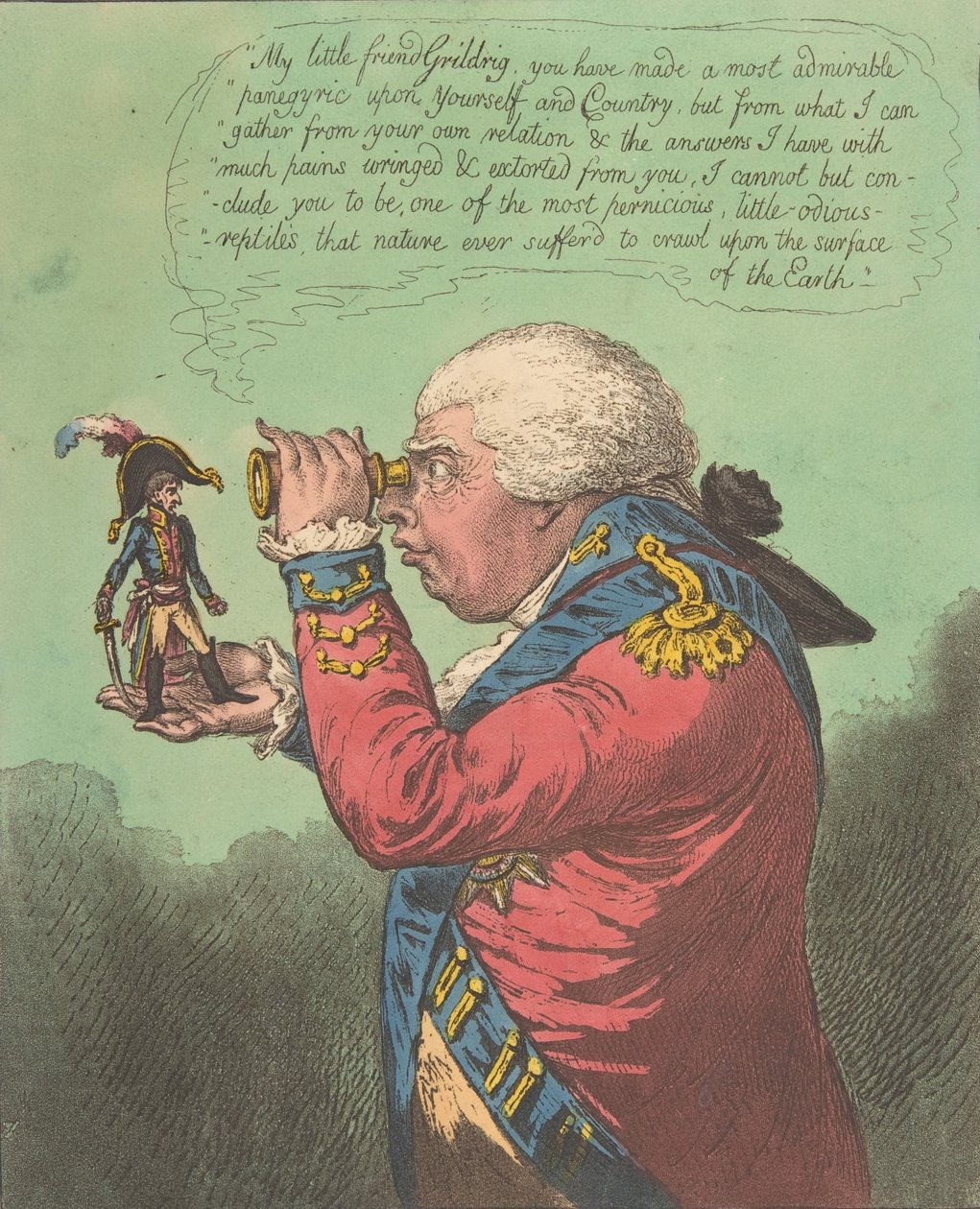 The King of Brobdingnag and Gulliver, June 26, 1803 by James Gillray