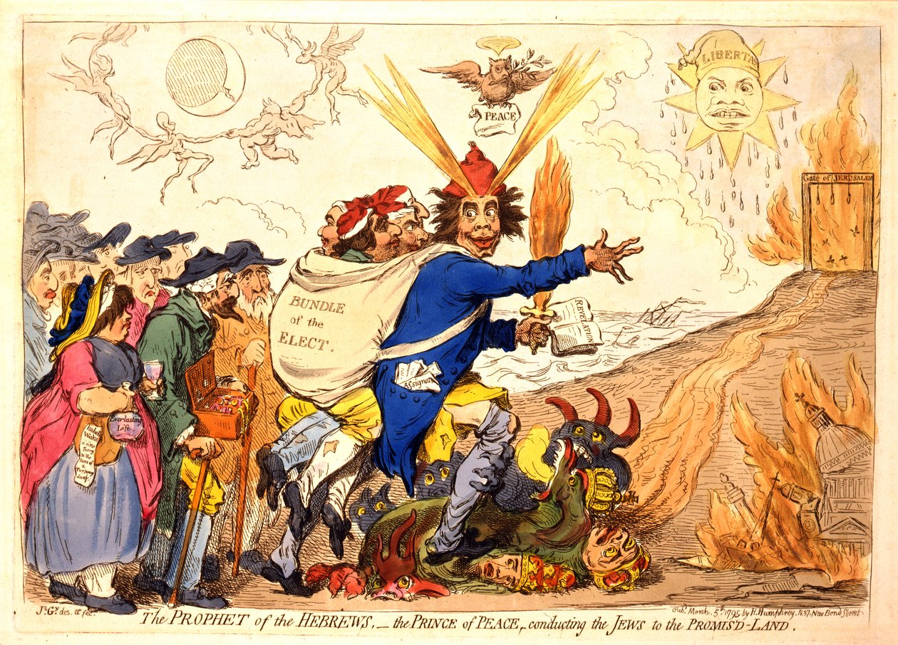 The Prophet of the Hebrews - the Prince of Peace conducting the Jews to the Promised Land by James Gillray