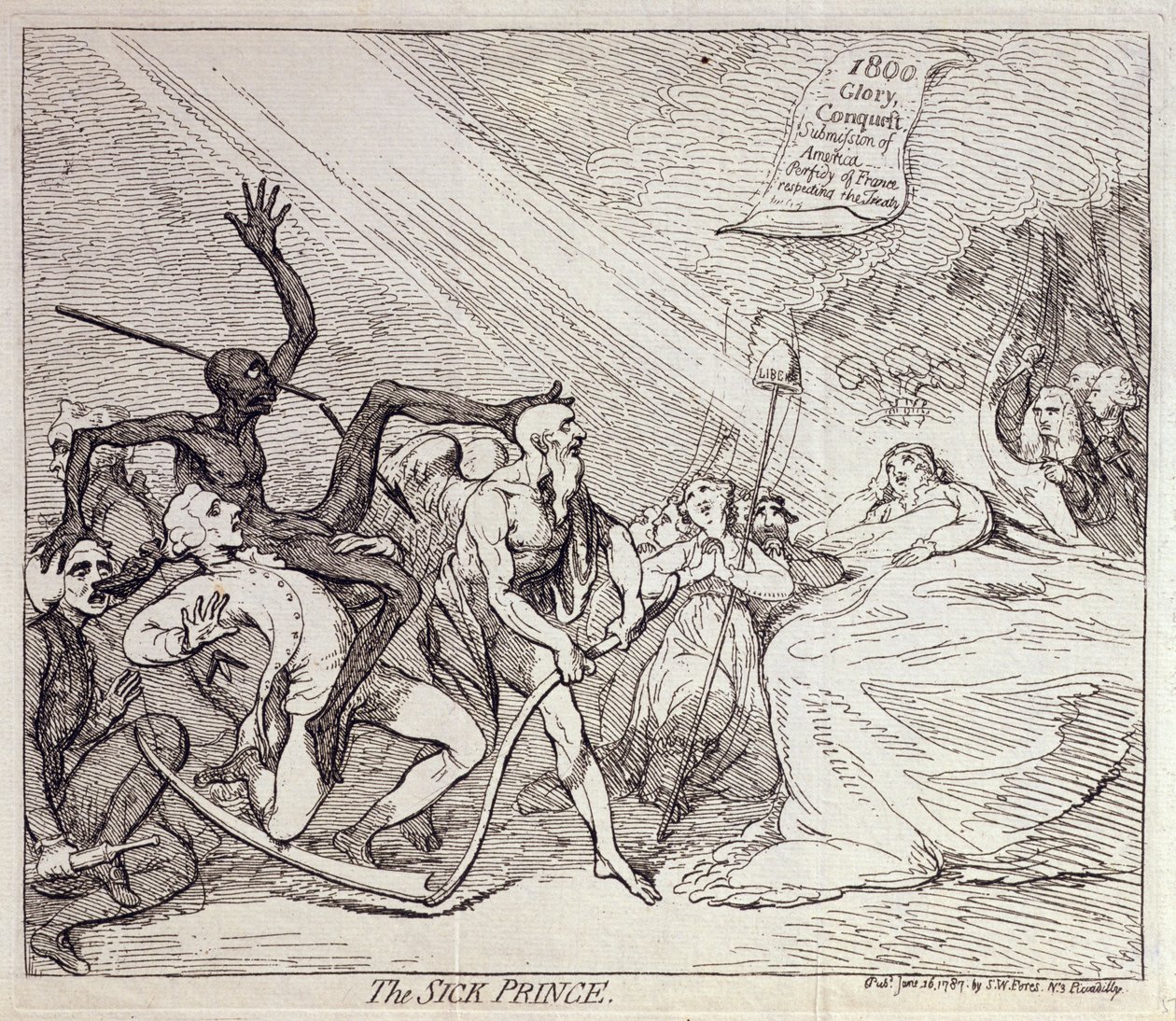 The Sick Prince by James Gillray
