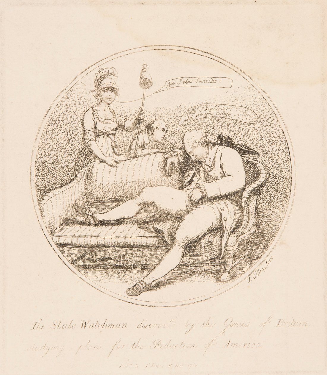 The State Watchman Discovered by the Genius of Britain by James Gillray