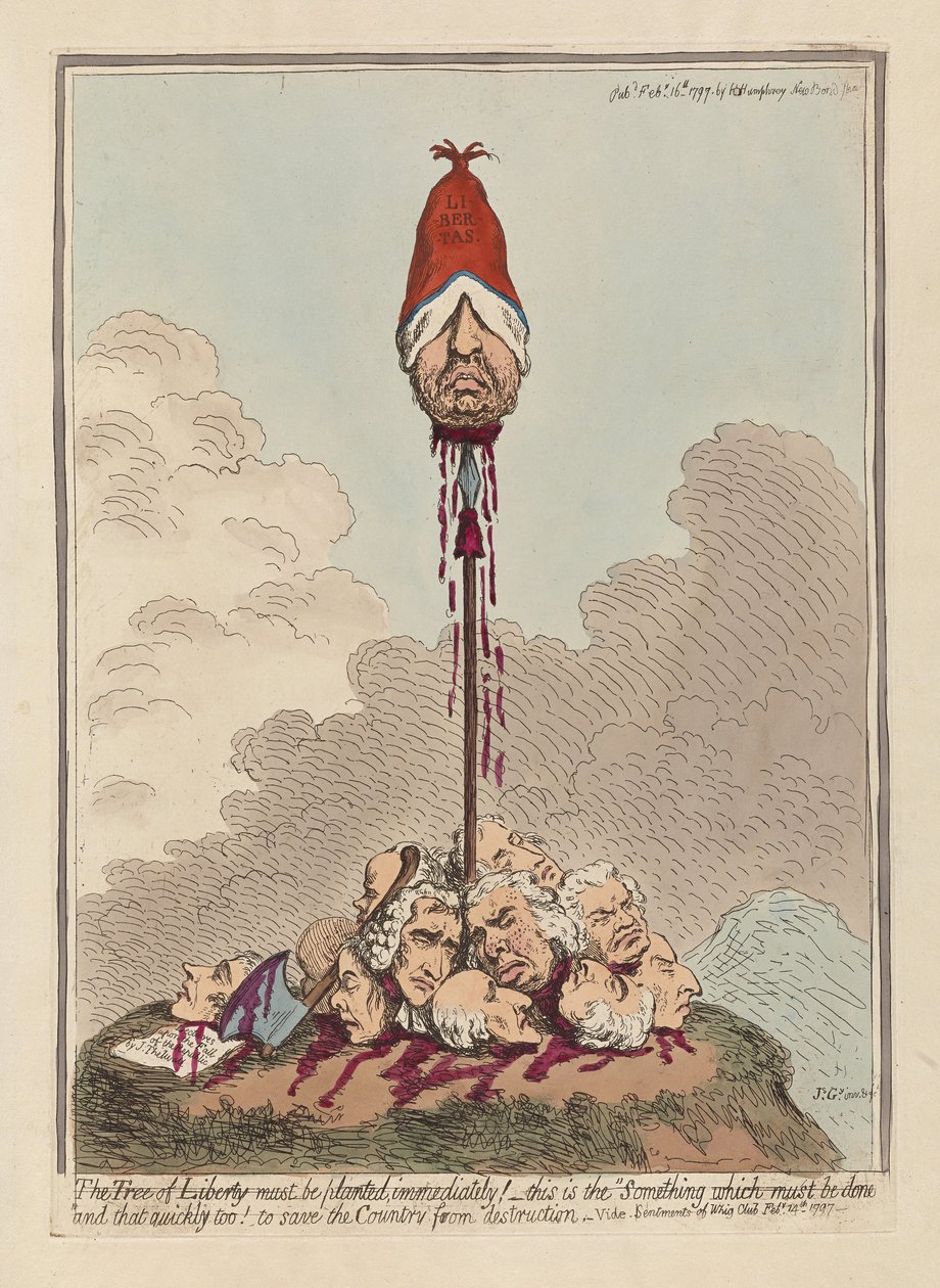 The Tree of Liberty Must be Planted Immediately, pub. 1797 by James Gillray