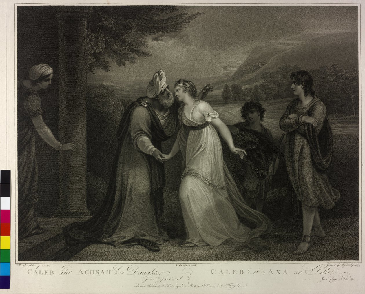 Caleb and His Daughter Achsah by James Godby: Fine art print
