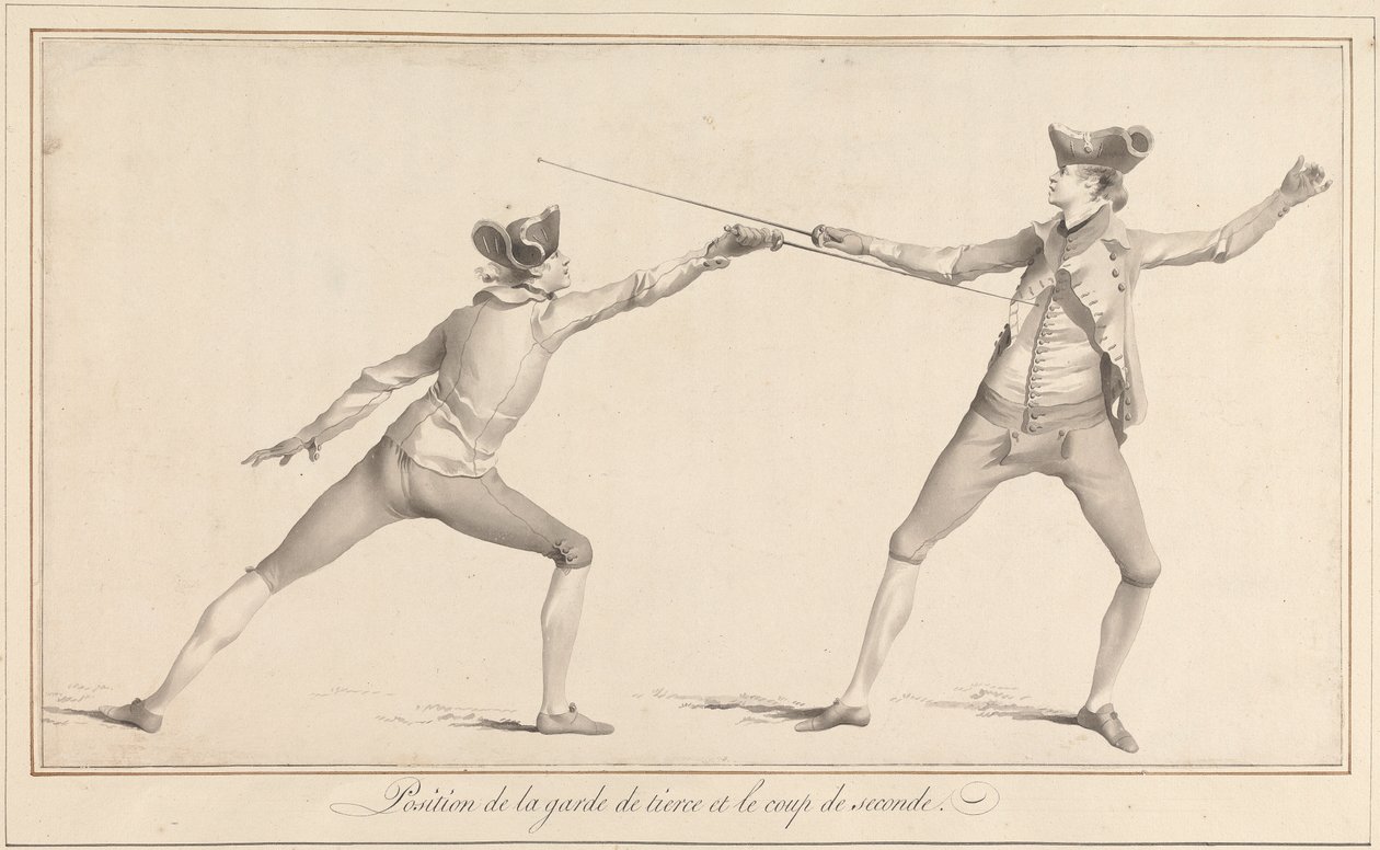 Position of the Guard of Tierce and the Stroke of Seconde by James Gwin