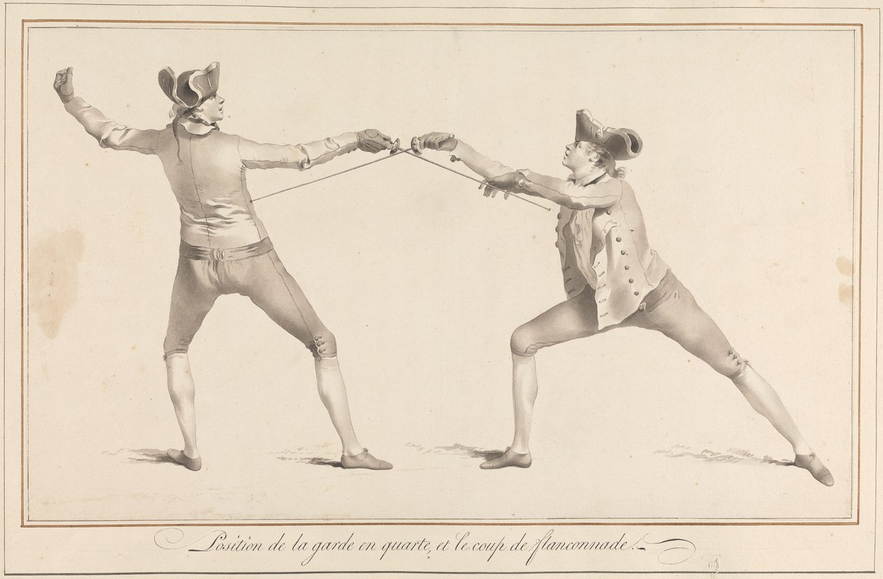 Position of the Guard in Quarte, and the Flanconnade Strike by James Gwin