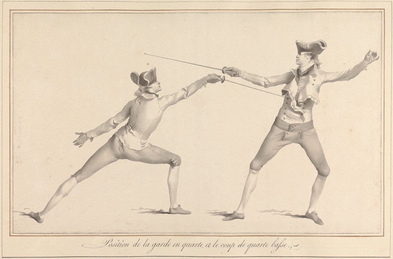 Position of the Guard in Quarte, and the Coup de Quarte Basse by James Gwin
