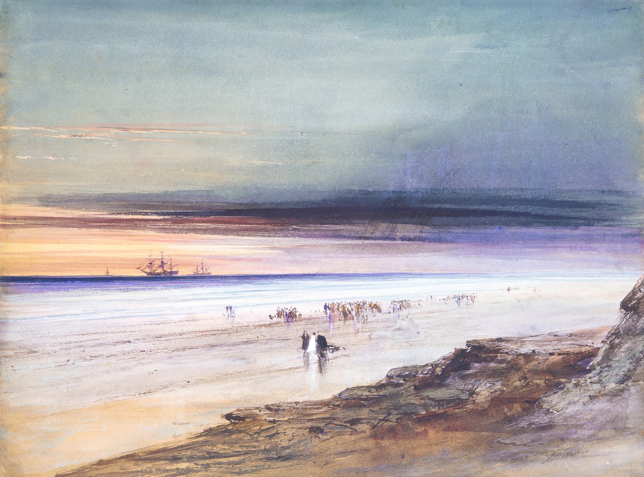 Beach Scene, ca. 1865 by James Hamilton