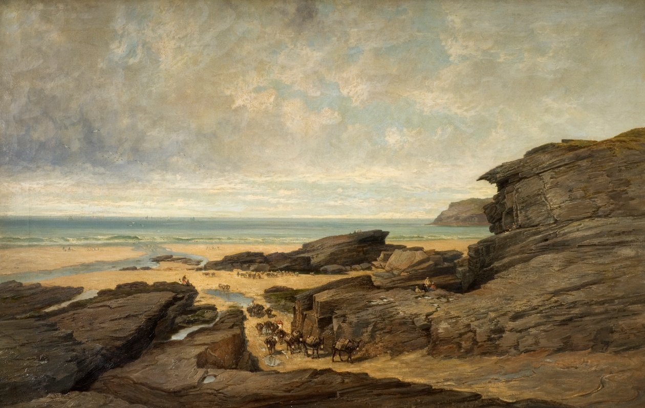 Low Water, Trebarwith Strand, Tintagel, Cornwall by James Holland