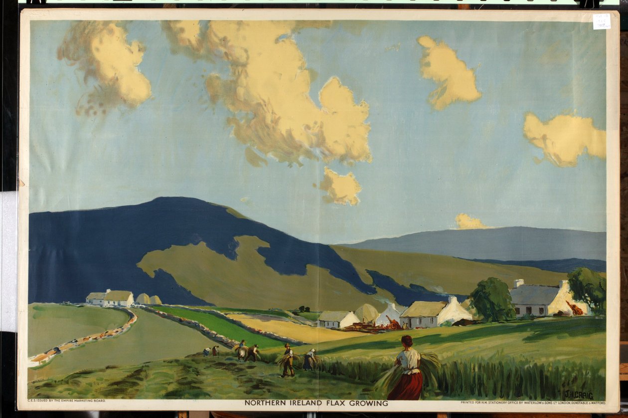 Northern Ireland - Flax Growing, from the series 