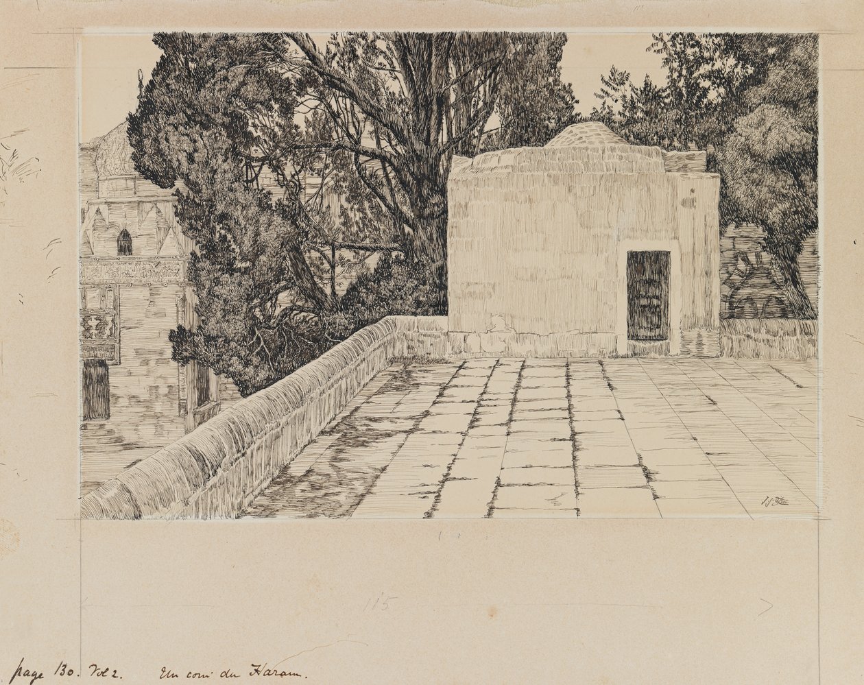 A corner of the Haram, illustration from The Life of Our Lord Jesus Christ by James Jacques Joseph Tissot