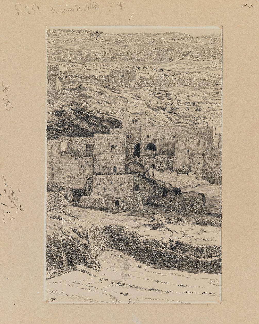A corner of the village of Siloam, illustration from The Life of Our Lord Jesus Christ by James Jacques Joseph Tissot