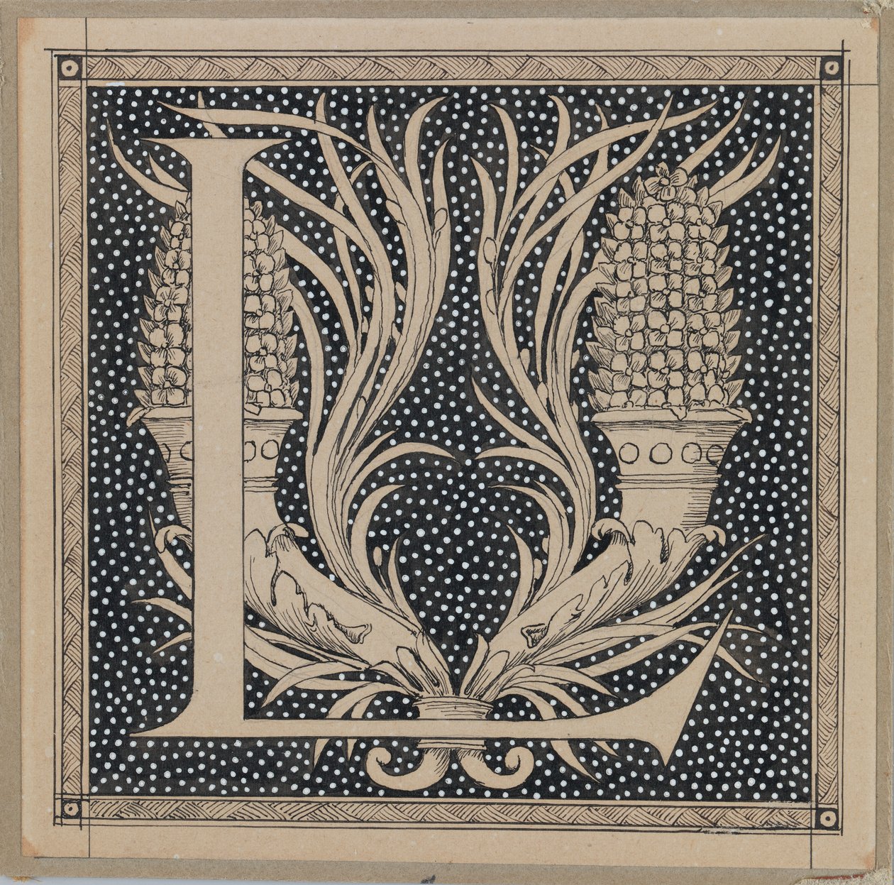 Capital Letter L, illustration from The Life of Our Lord Jesus Christ by James Jacques Joseph Tissot