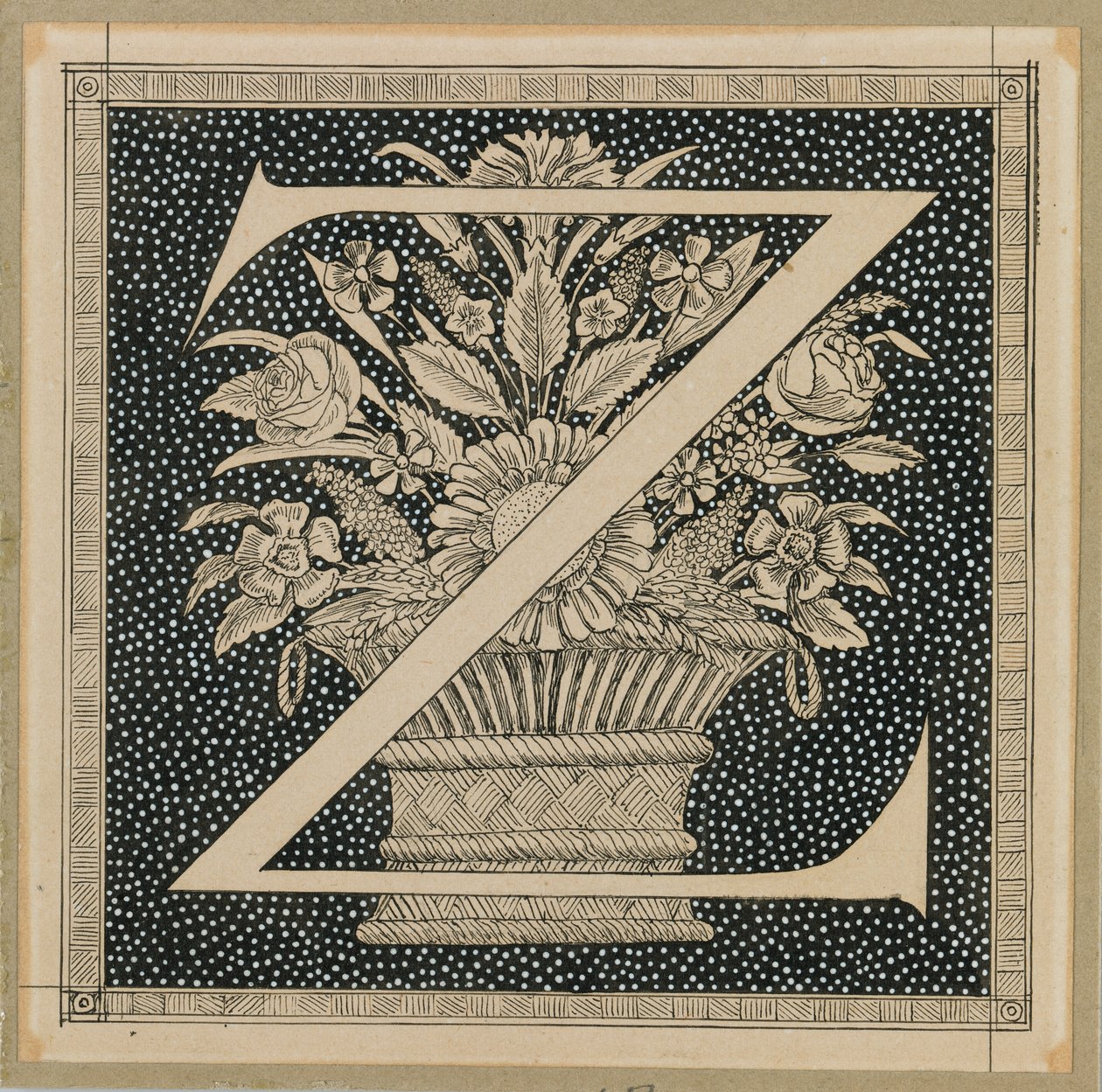 Capital Letter Z, illustration from The Life of Our Lord Jesus Christ by James Jacques Joseph Tissot