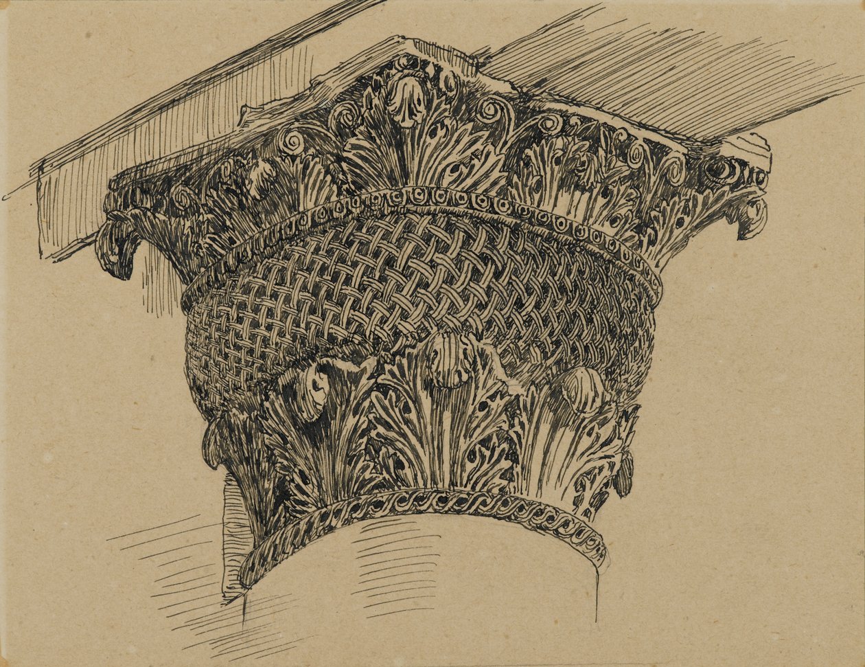 Capital from the Mosque of El-Aksa, illustration from The Life of Our Lord Jesus Christ, 1886-94 by James Jacques Joseph Tissot
