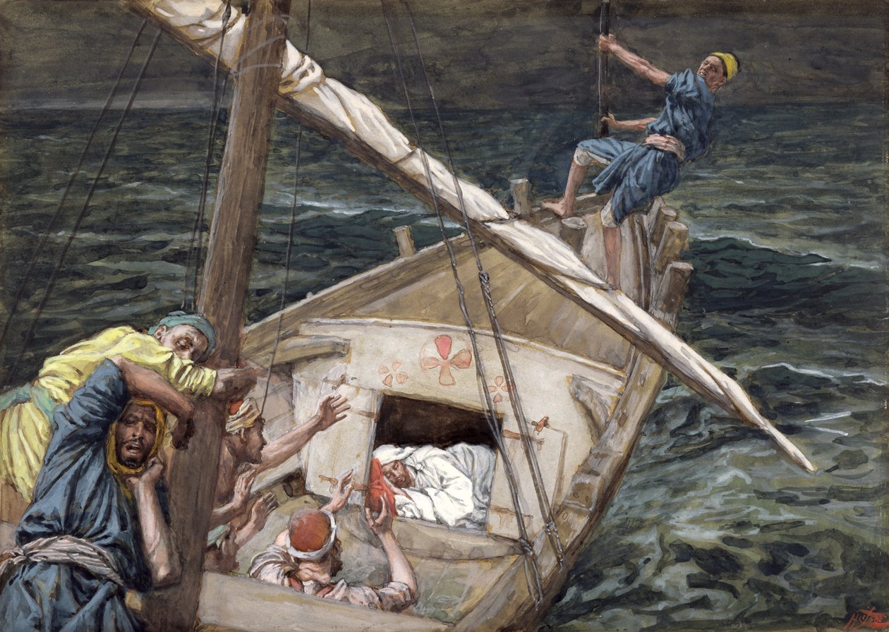 Christ Asleep During the Storm, illustration for The Life of Christ, c.1886-94 by James Jacques Joseph Tissot