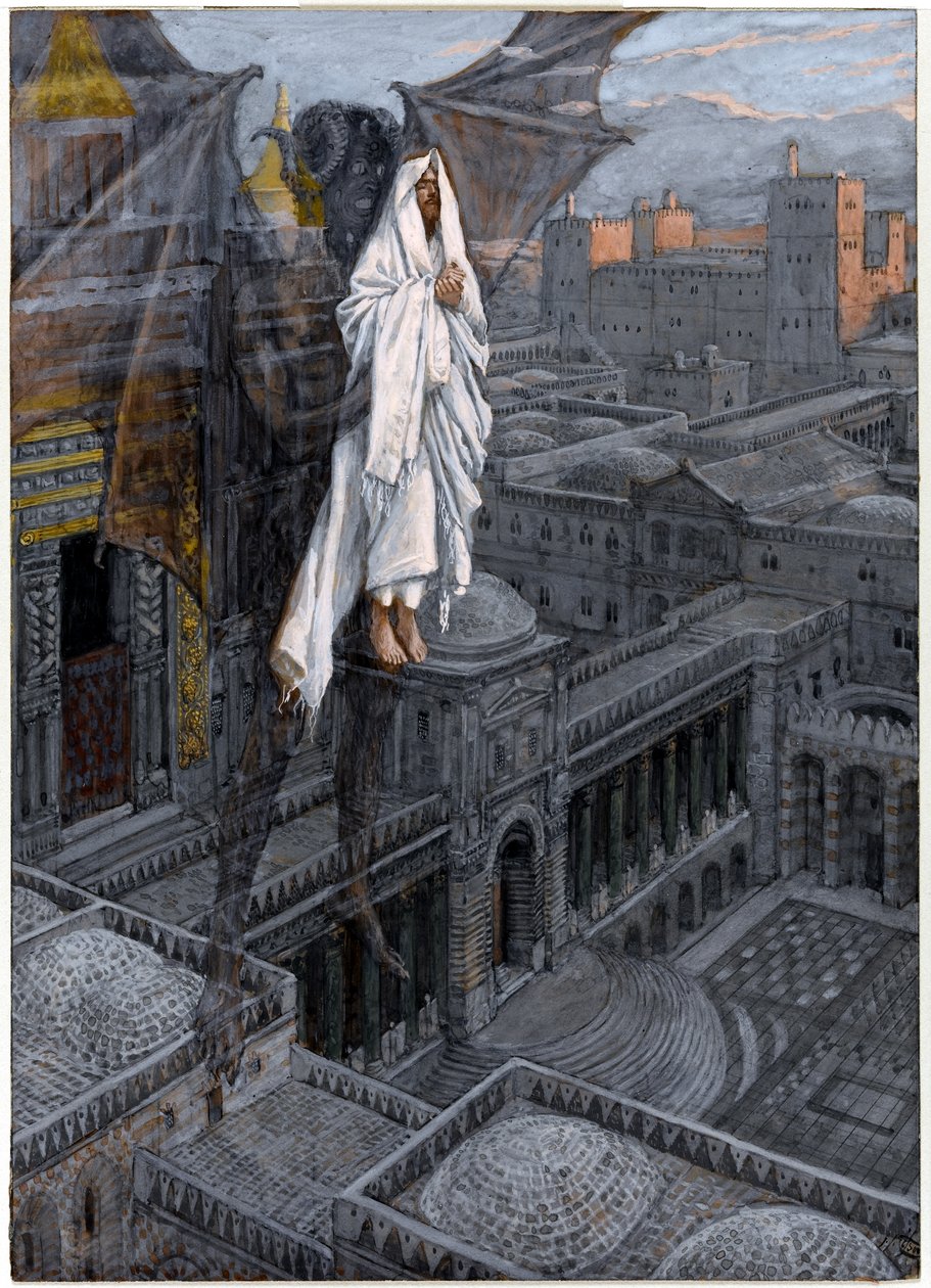 Christ Borne Up unto a Pinnacle of the Temple, illustration for The ...
