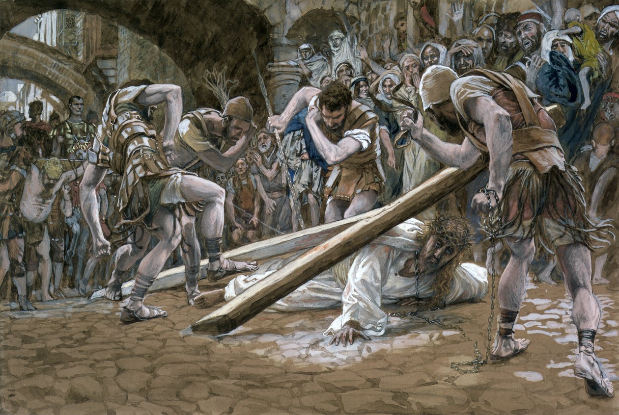 Christ Falls Beneath the Cross, illustration for The Life of Christ by James Jacques Joseph Tissot
