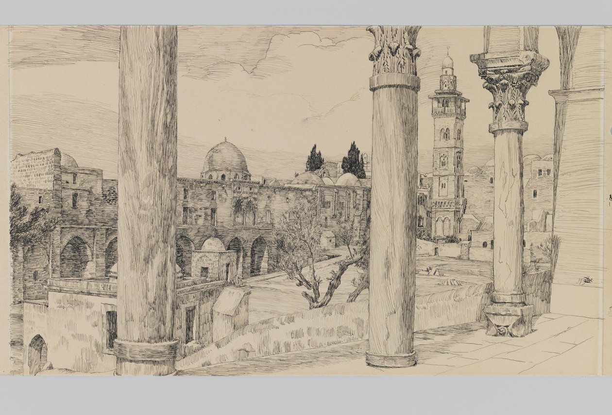Esplanade of the Haram, illustration from The Life of Our Lord Jesus Christ by James Jacques Joseph Tissot