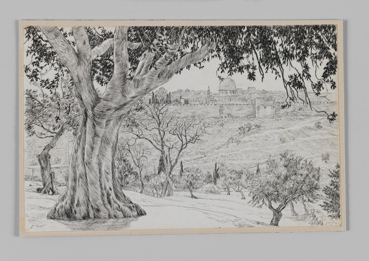 Half way up the Mount of Olives, illustration from The Life of Our Lord Jesus Christ by James Jacques Joseph Tissot