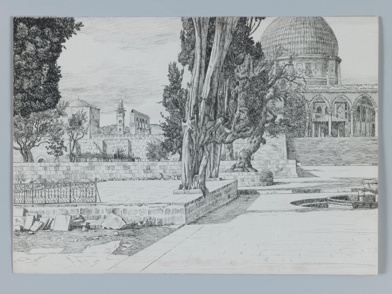 Haram, Mosque of Es-Sakrah, illustration from The Life of Our Lord Jesus Christ by James Jacques Joseph Tissot