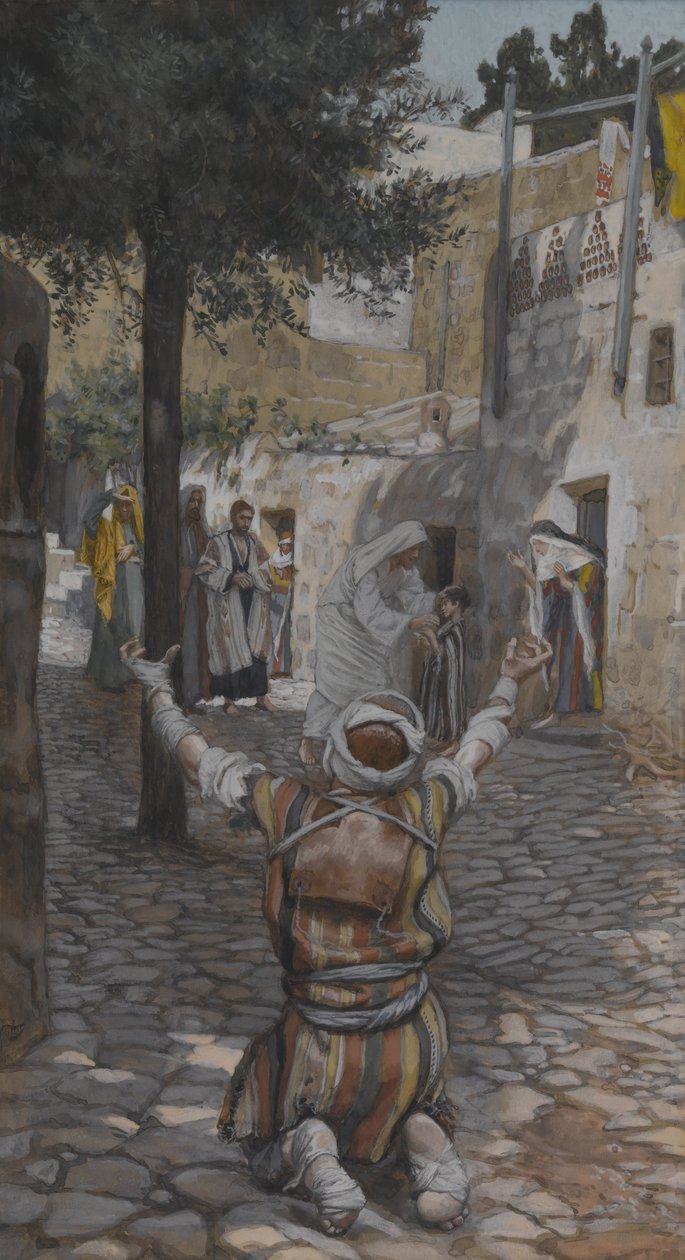 Healing of the Lepers at Capernaum, illustration from The Life of Our Lord Jesus Christ by James Jacques Joseph Tissot