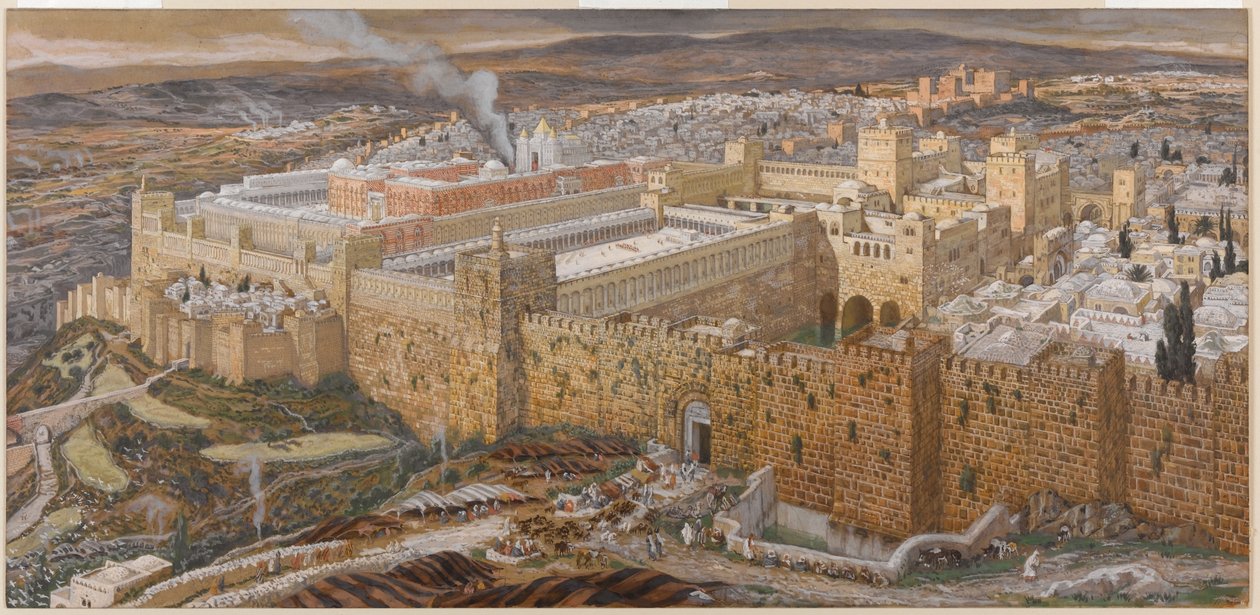 Jerusalem and the Temple of Herod in Our Lords Time, illustration from The Life of Christ, c.1886-94 by James Jacques Joseph Tissot
