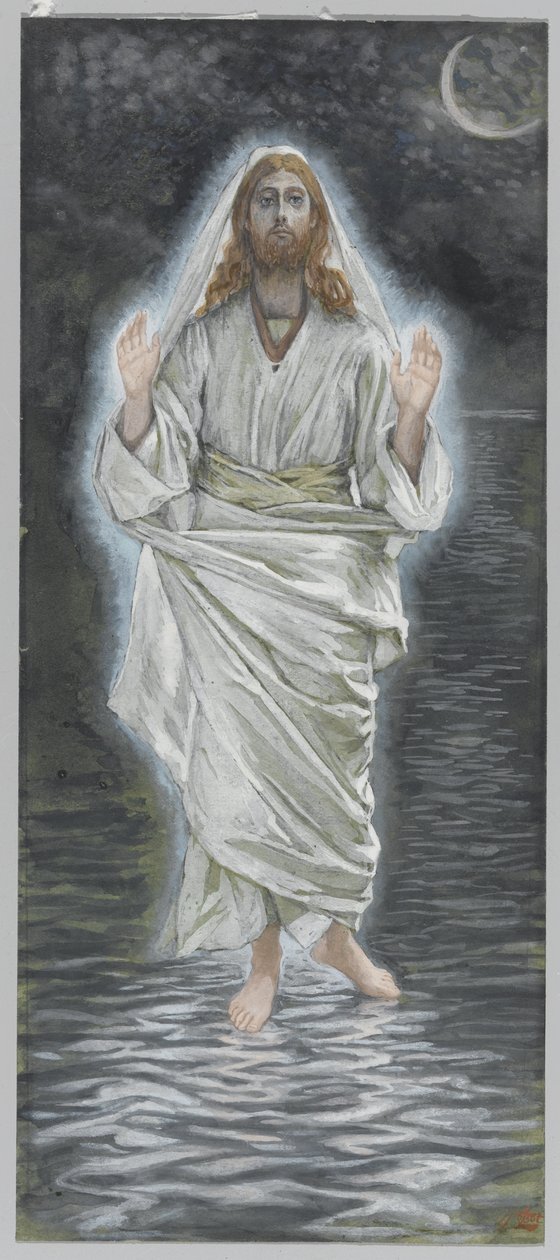 Jesus Walks on the Sea, illustration from The Life of Our Lord Jesus Christ by James Jacques Joseph Tissot