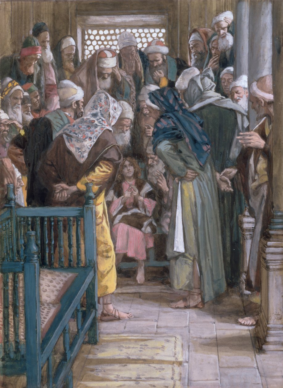 Jesus amidst the doctors, illustration for The Life of Christ by James Jacques Joseph Tissot