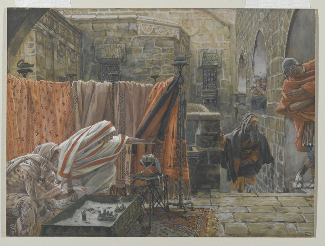 Joseph of Arimathea Seeks Pilate to Beg Permission to Remove the Body of Jesus, illustration from The Life of Our Lord Jesus Christ by James Jacques Joseph Tissot