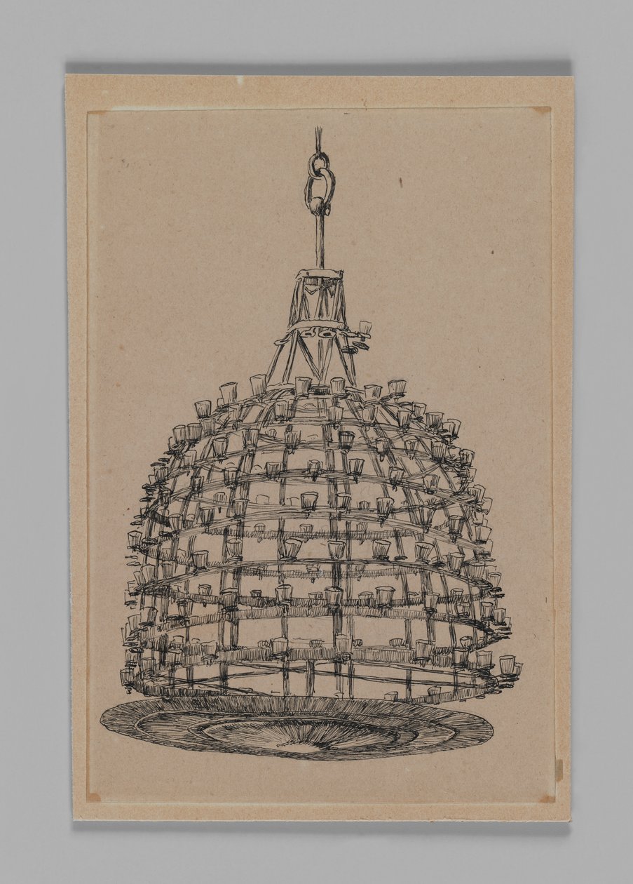 Lamp from the Mosque of El-Aksa, illustration from The Life of Our Lord Jesus Christ by James Jacques Joseph Tissot