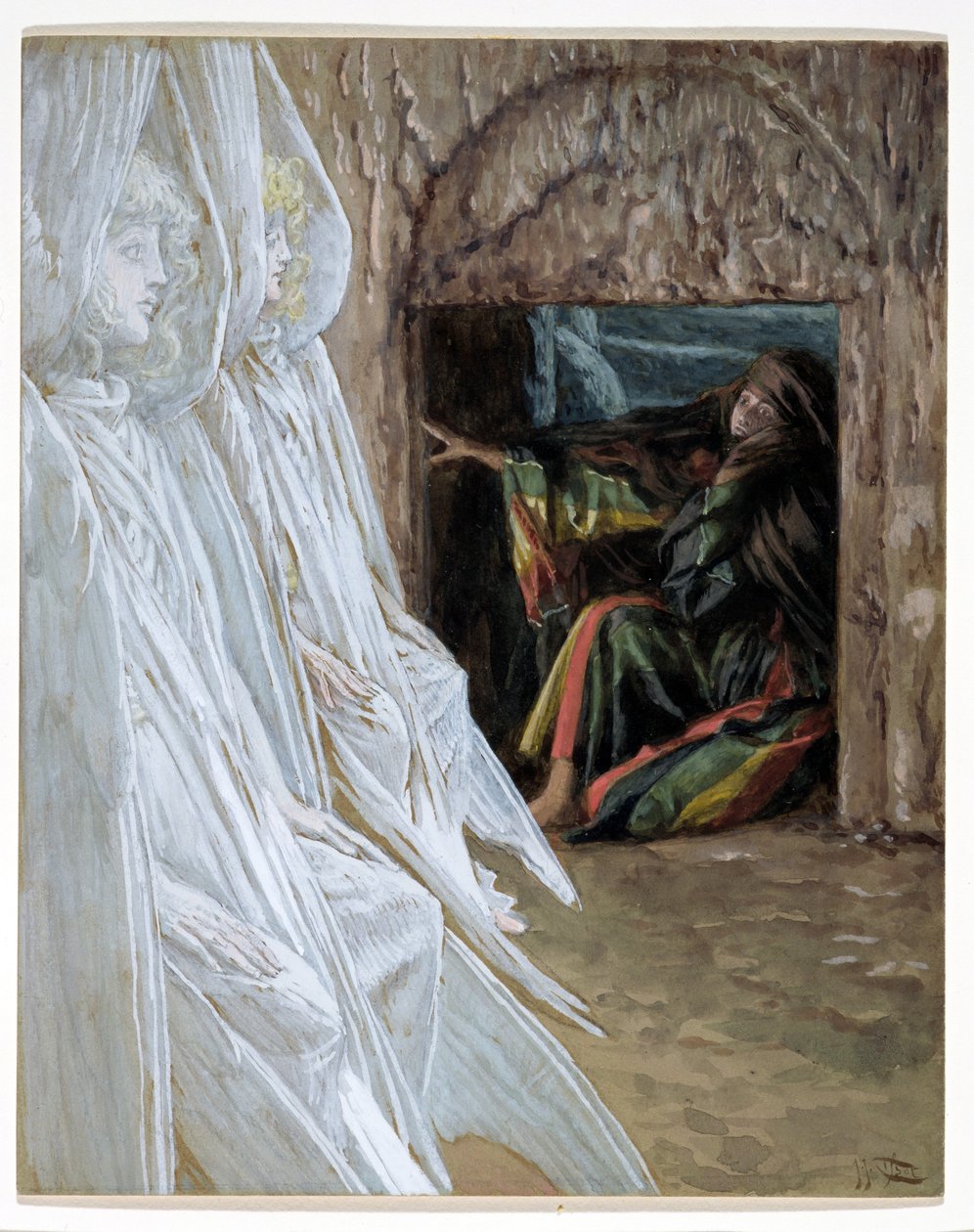 Mary Magdalene Questions the Angels in the Tomb, illustration for The Life of Christ by James Jacques Joseph Tissot