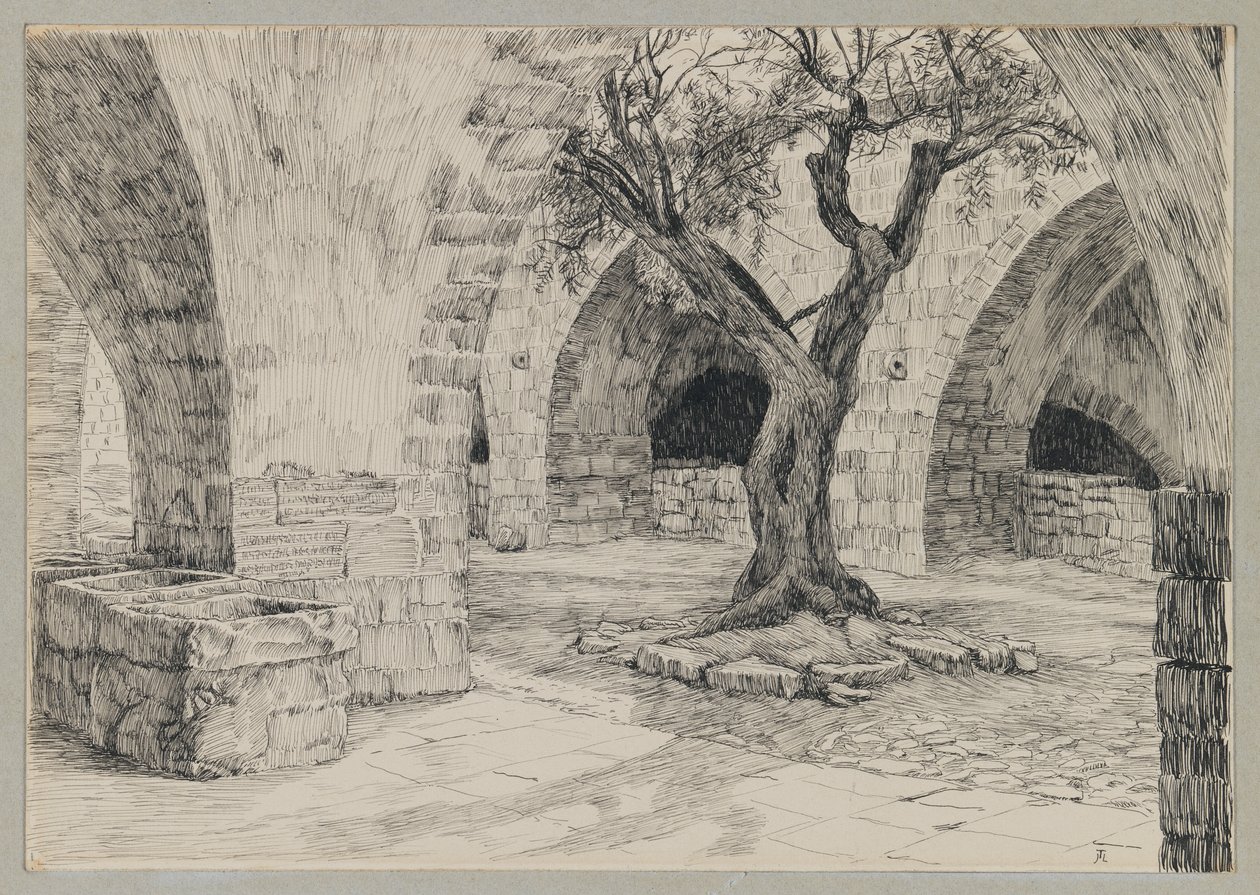 Out-building of the Armenian Convent, Jerusalem, illustration from The Life of Our Lord Jesus Christ by James Jacques Joseph Tissot