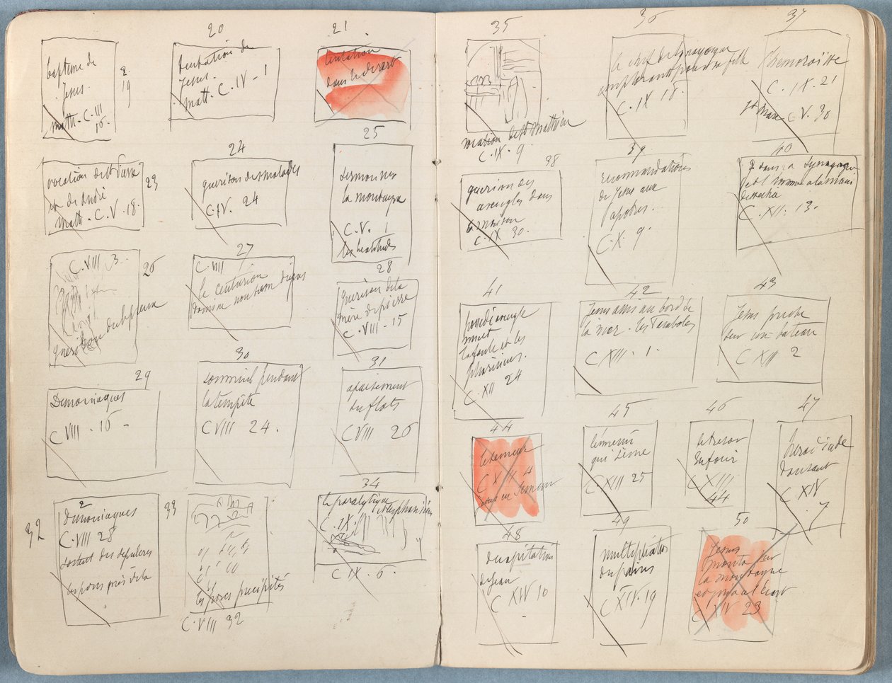 Pages from an album of Sketches for The Life of Our Lord Jesus Christ, late 1880s by James Jacques Joseph Tissot