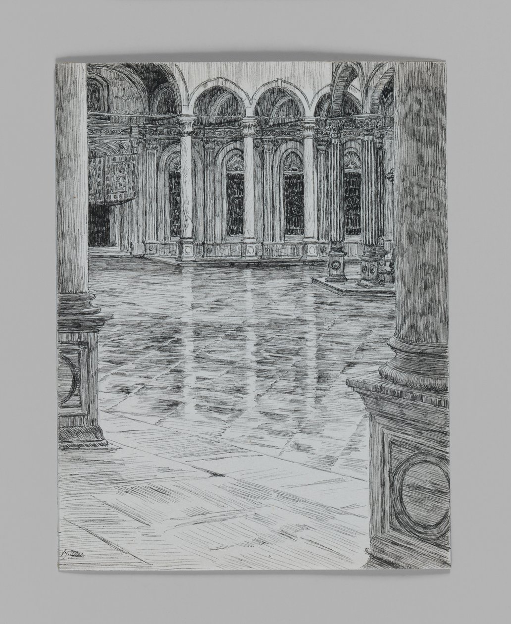 Portico of the Mosque of Mohamet-Ali, illustration from The Life of Our Lord Jesus Christ by James Jacques Joseph Tissot