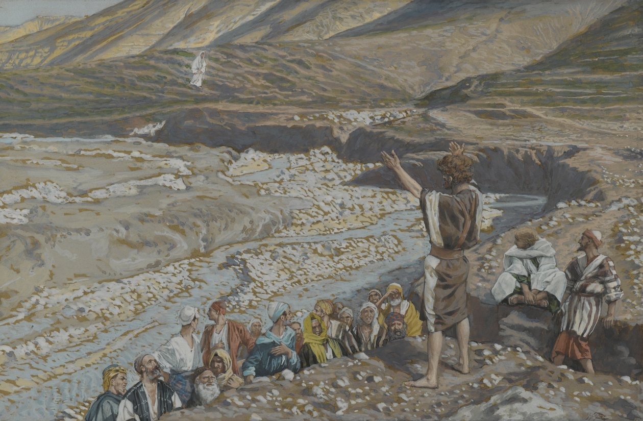 Saint John the Baptist sees Jesus from Afar, illustration from The Life of Our Lord Jesus Christ by James Jacques Joseph Tissot
