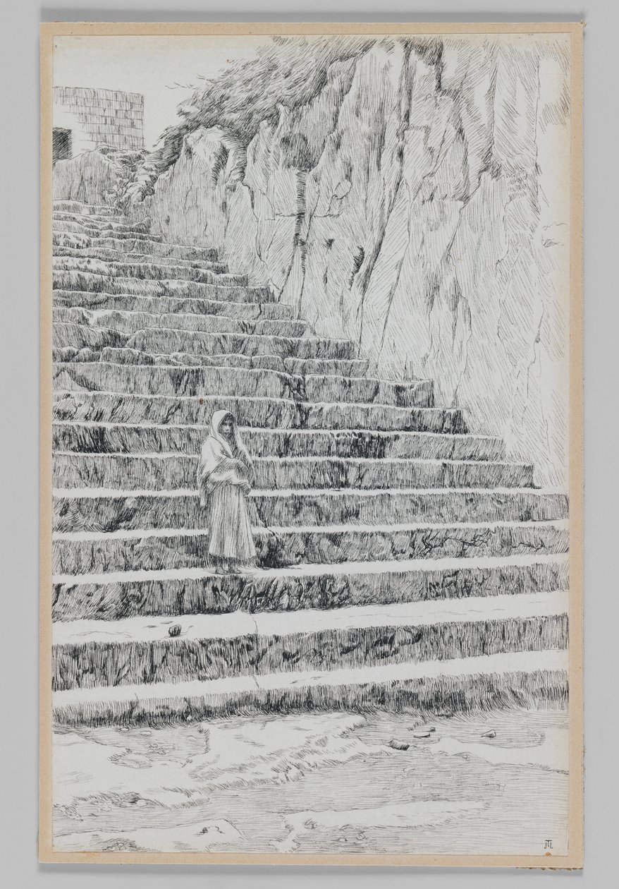 Steps leading to the Tombs of the Prophets, illustration from The Life of Our Lord Jesus Christ by James Jacques Joseph Tissot