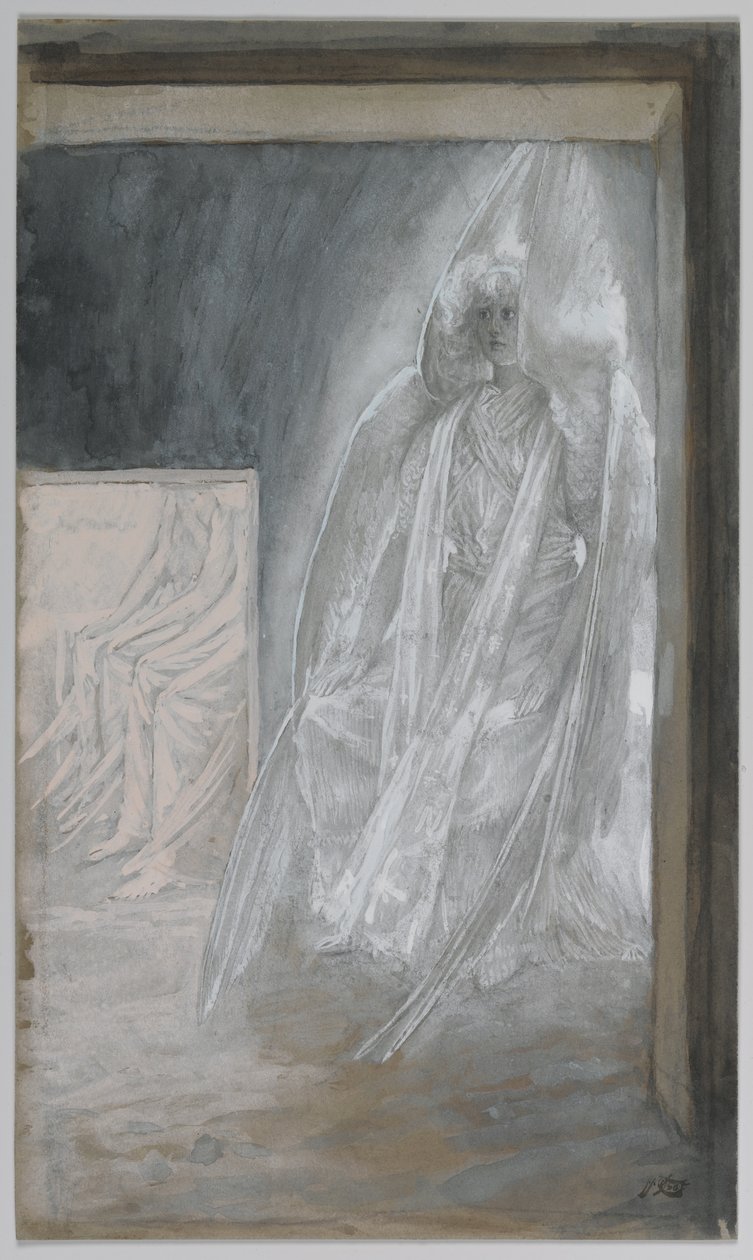 The Angel Seated on the Stone of the Tomb, illustration from The Life of Our Lord Jesus Christ by James Jacques Joseph Tissot