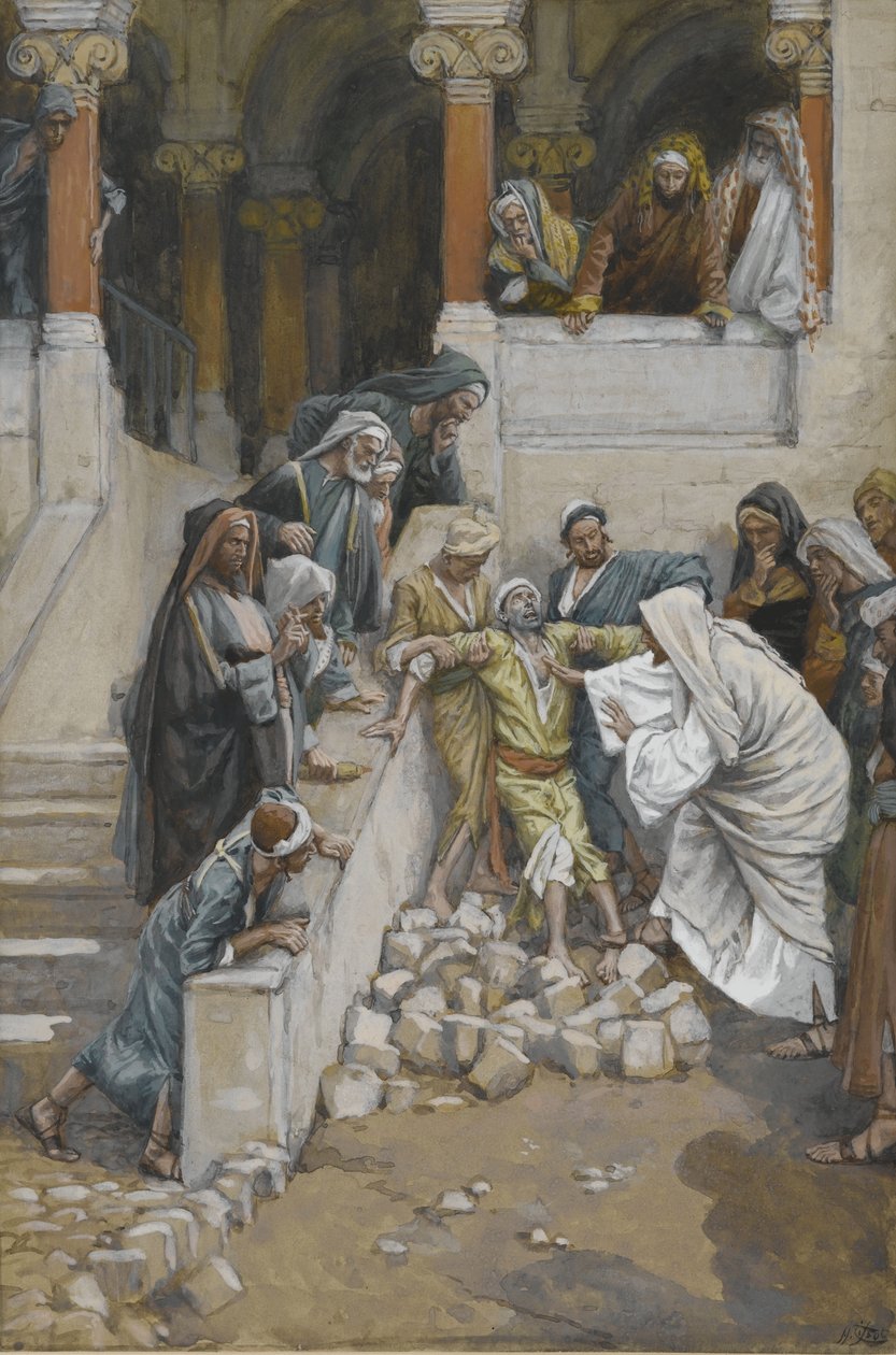 The Blind and Mute Man Possessed by Devils, illustration from The Life of Our Lord Jesus Christ by James Jacques Joseph Tissot