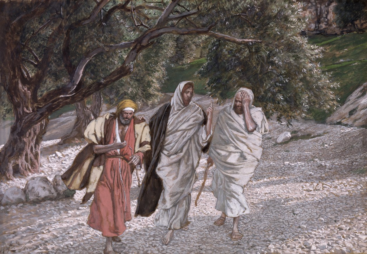 The Disciples on the Road to Emmaus, illustration for The Life of Christ by James Jacques Joseph Tissot