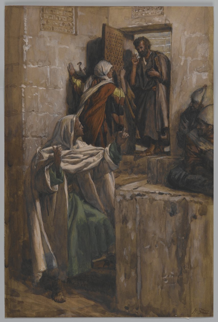 The First Denial of Saint Peter, illustration from The Life of Our Lord Jesus Christ by James Jacques Joseph Tissot