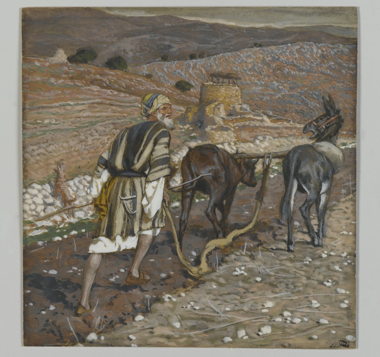 The Man at the Plough, illustration from The Life of Our Lord Jesus Christ by James Jacques Joseph Tissot