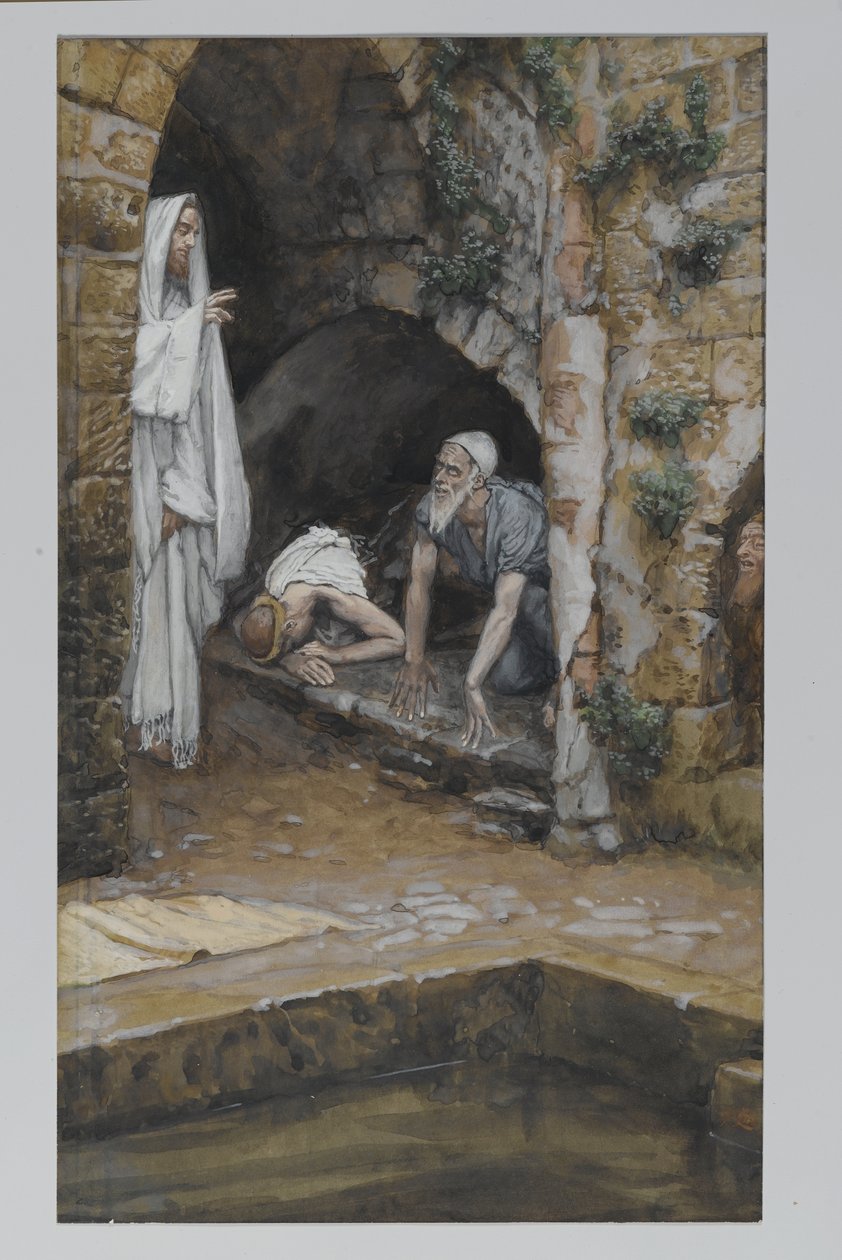 The Man with an Infirmity, illustration from The Life of Our Lord Jesus Christ by James Jacques Joseph Tissot