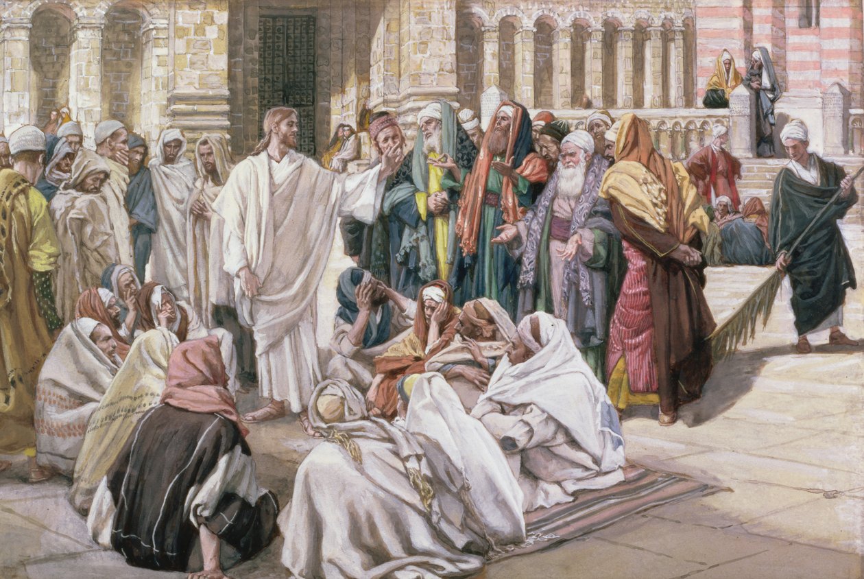 The Pharisees Question Jesus, illustration for The Life of Christ by James Jacques Joseph Tissot