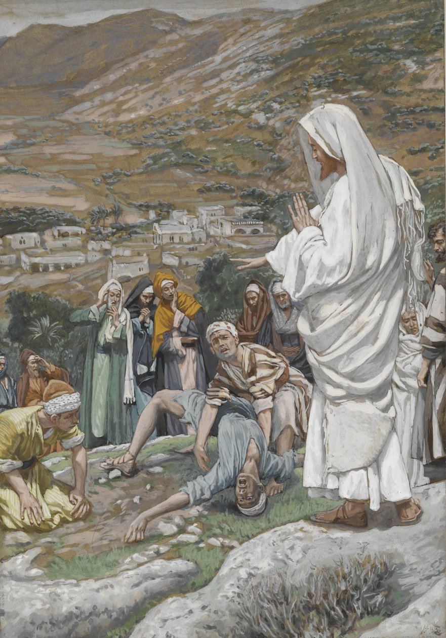 The Possessed Boy at the Foot of Mount Tabor, illustration from The Life of Our Lord Jesus Christ by James Jacques Joseph Tissot