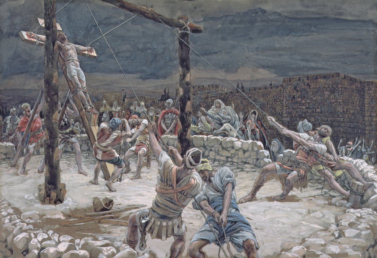 The Raising of the Cross, illustration for The Life of Christ by James Jacques Joseph Tissot