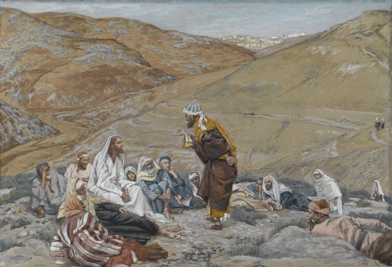 The Scribe Stood to Tempt Jesus, illustration from The Life of Our Lord Jesus Christ by James Jacques Joseph Tissot